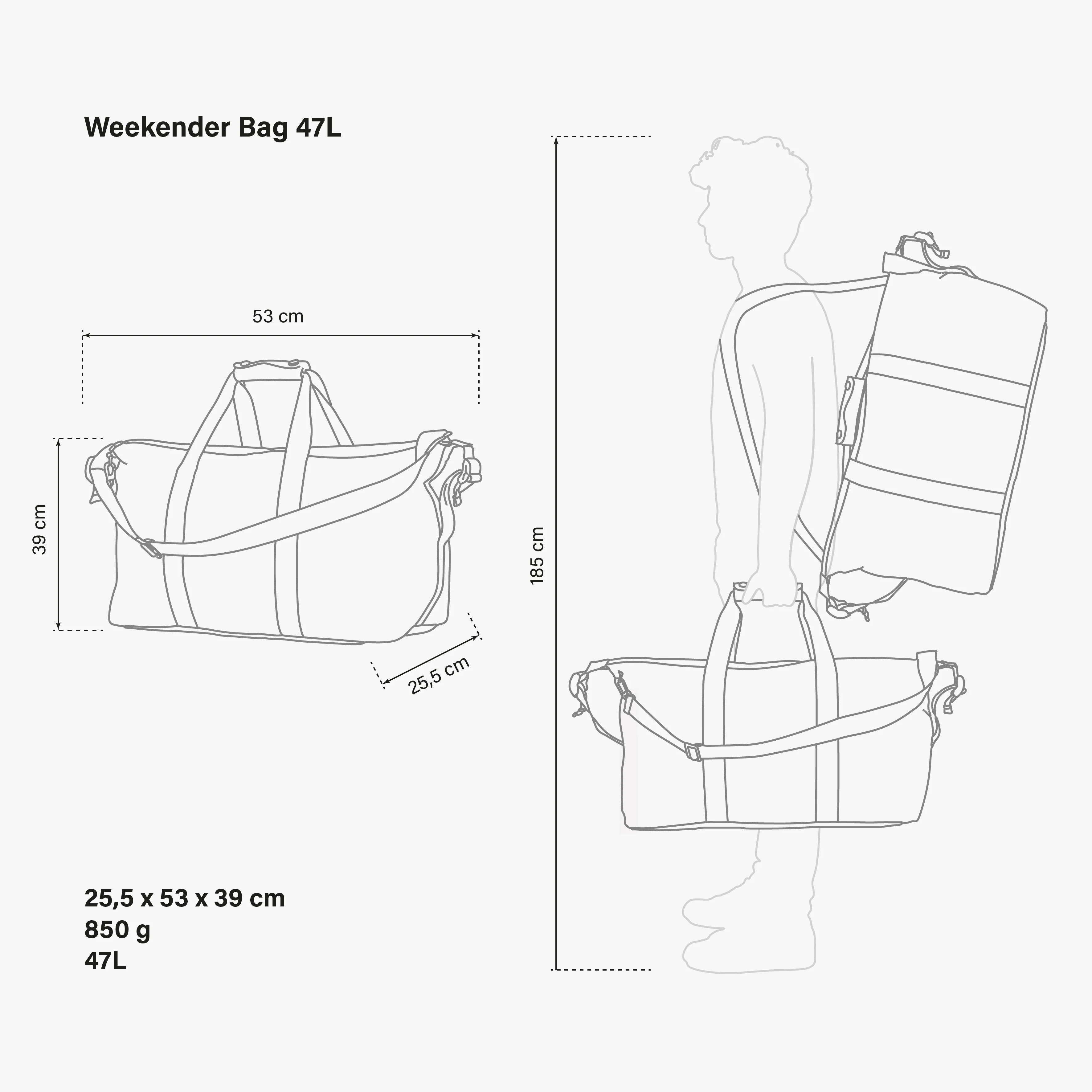 BORSA WEEKENDER 47L - PELLE VEGANA SYNERSKIN™ - Image 11