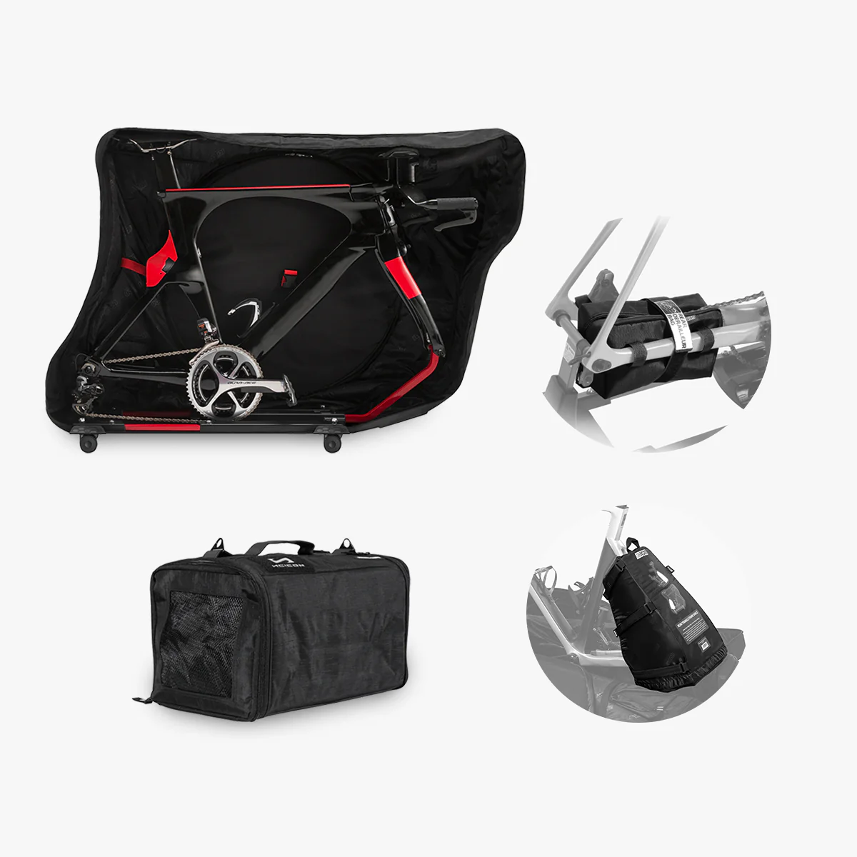 PACCHETTO PROTEZIONE BORSA PORTA BICI TRIATHLON
